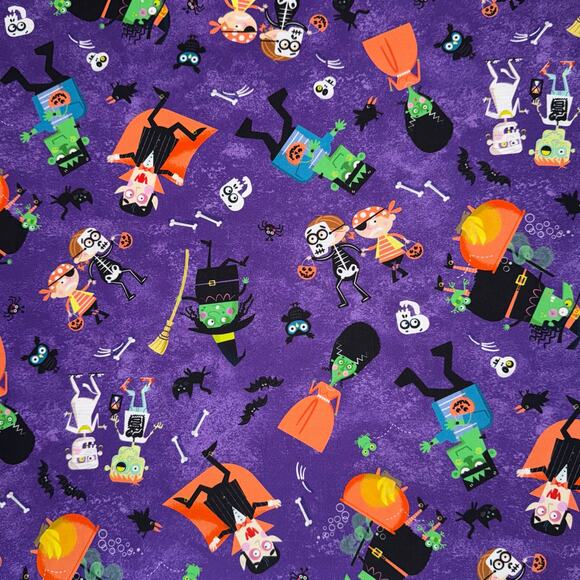 Halloween Season by Edward Miller- Michael Miller Fabrics- 1 Yd - Trick or Treat - Picture 2 of 9